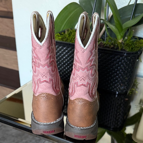 Durango Pink and Brown Kids' Western Boots - Picture 3 of 6